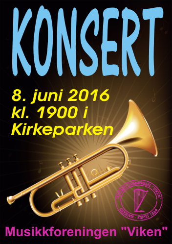 Konsert 8. juni 2016 - plakat