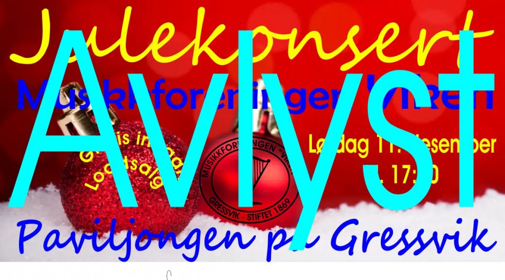 Julekonsert 11.12.2021 - avlyst - facebook-plakat