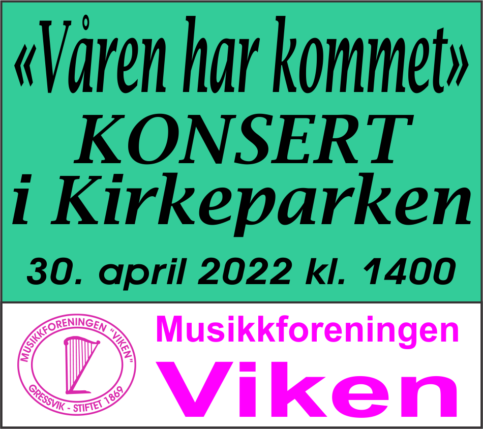 Kirkeparken - konsert - 30.04.22 - annonse