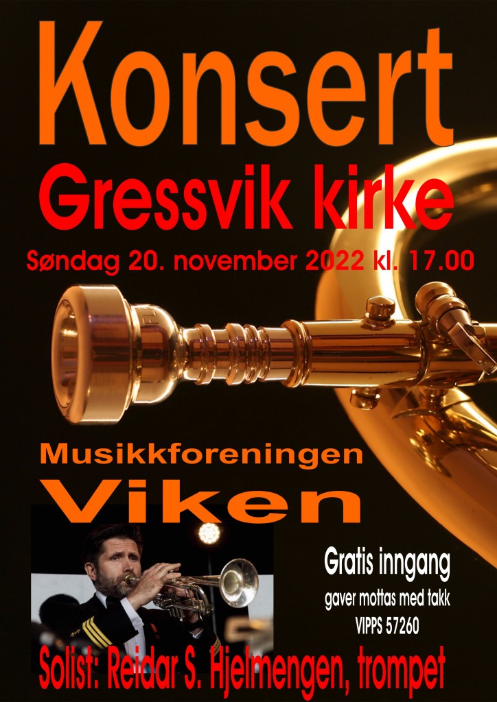 Plakat - kirkekonsert 20.11.22