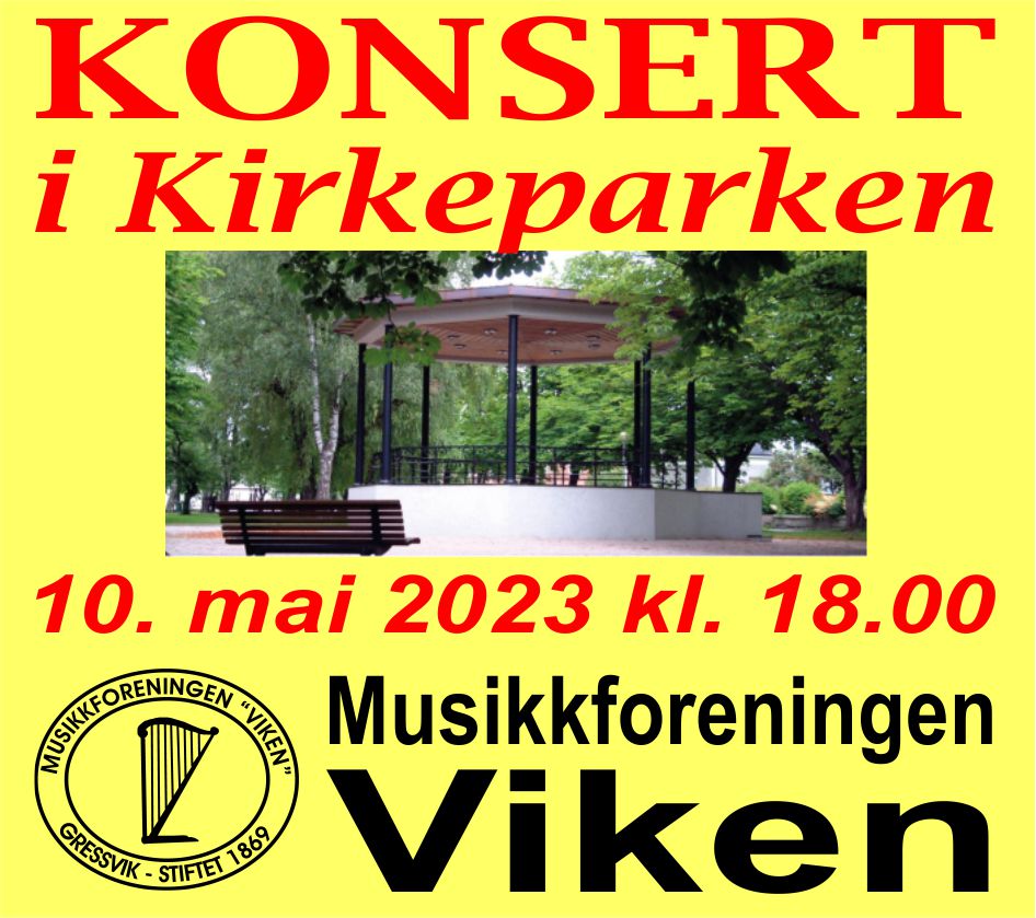 Kirkeparken - konsert - 10.05.2023 - annonse