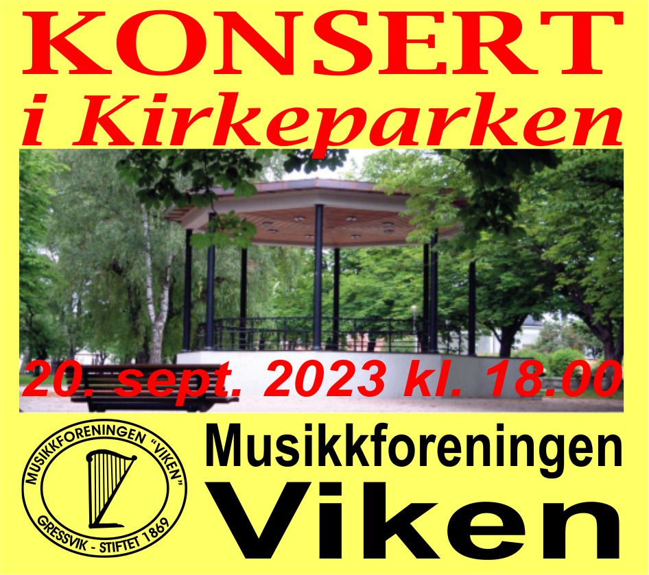 Kirkeparken - konsert - 20.09.23 - annonse