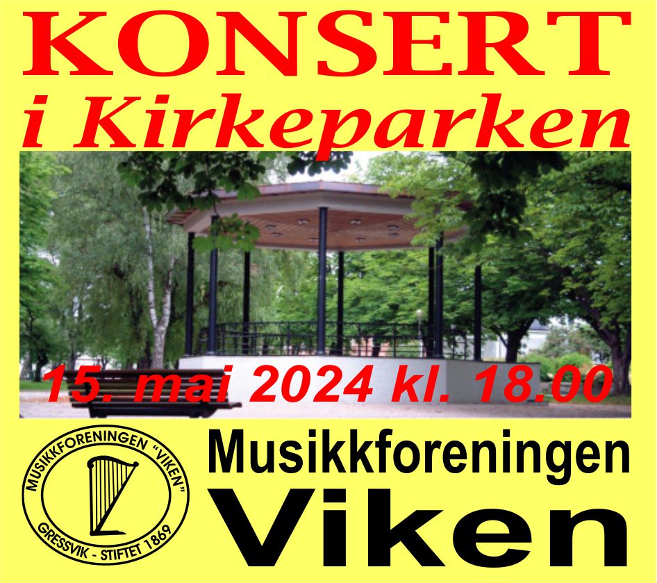 Kirkeparken - konsert - 15.05.24 - annonse